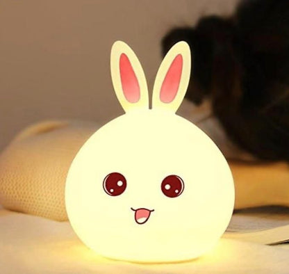 Adorable Rabbit Silicone Night Light with Touch Sensor | Shoppiso