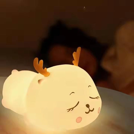 Adorable Deer Nursery Night Light with Battery – Touch-Control LED for a Cozy Glow | Shoppiso