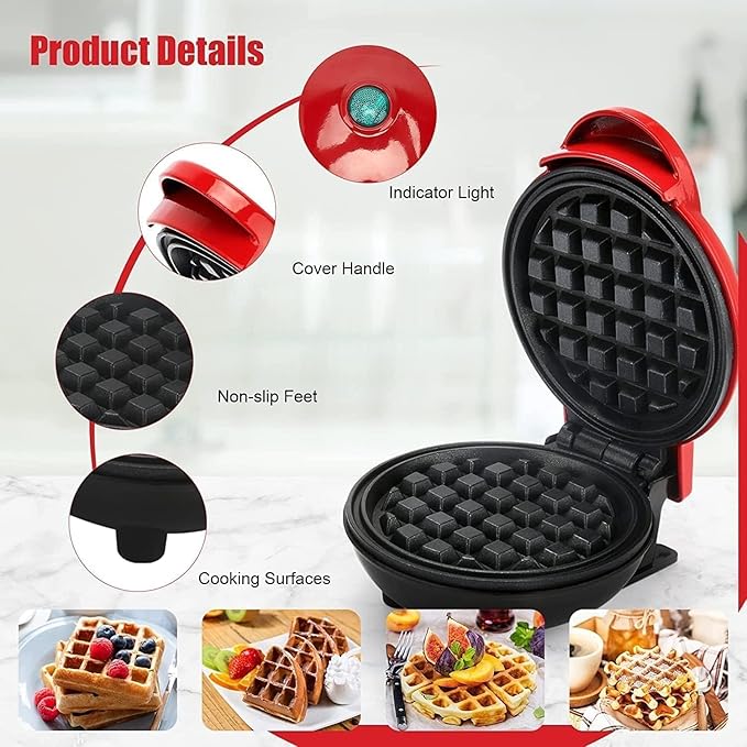 QuickBite Non-Stick Electric Waffle Maker | Shoppiso